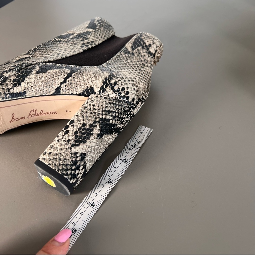 Sam Edelman Case Snake Print Python Heeled Bootie… - image 8
